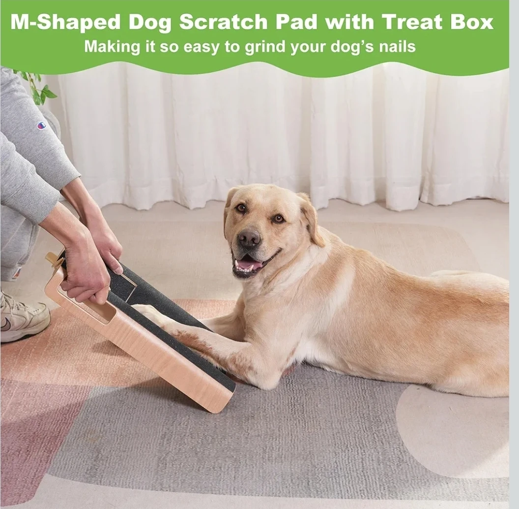 M-Shaped Dog Nail Scratch Pad with Treat Box - photo 3