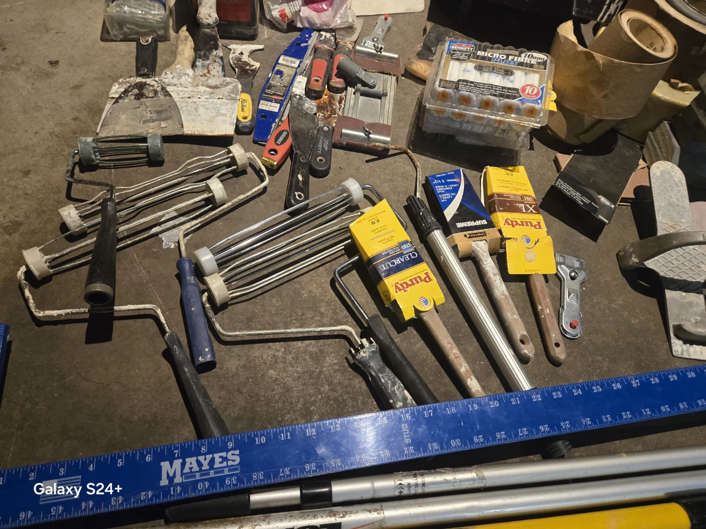 Assorted Painting Tools and Supplies