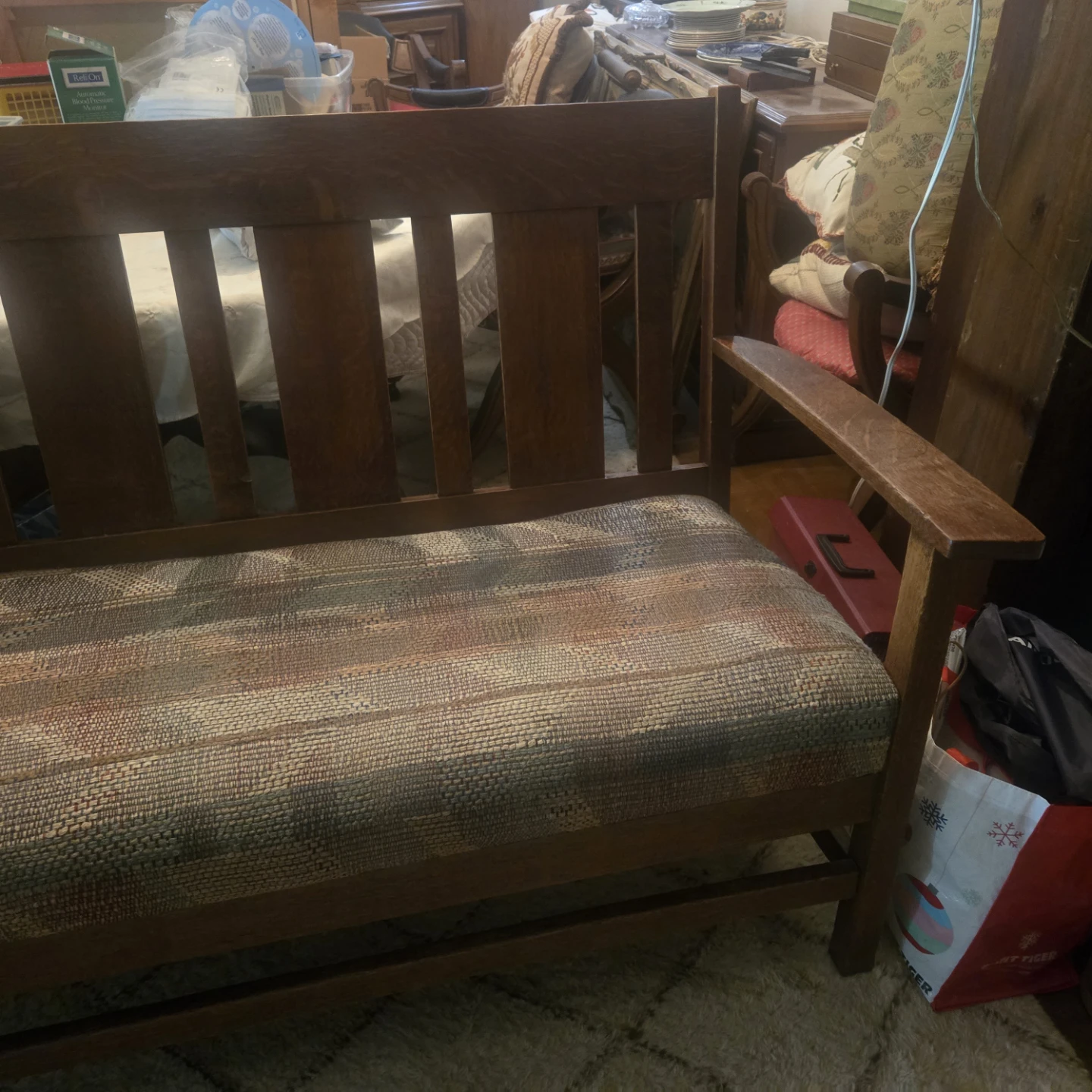 Mission Oak Loveseat and Chair - photo 5