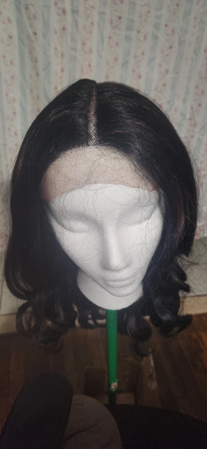 Black and Brown Highlighted Synthetic Wig