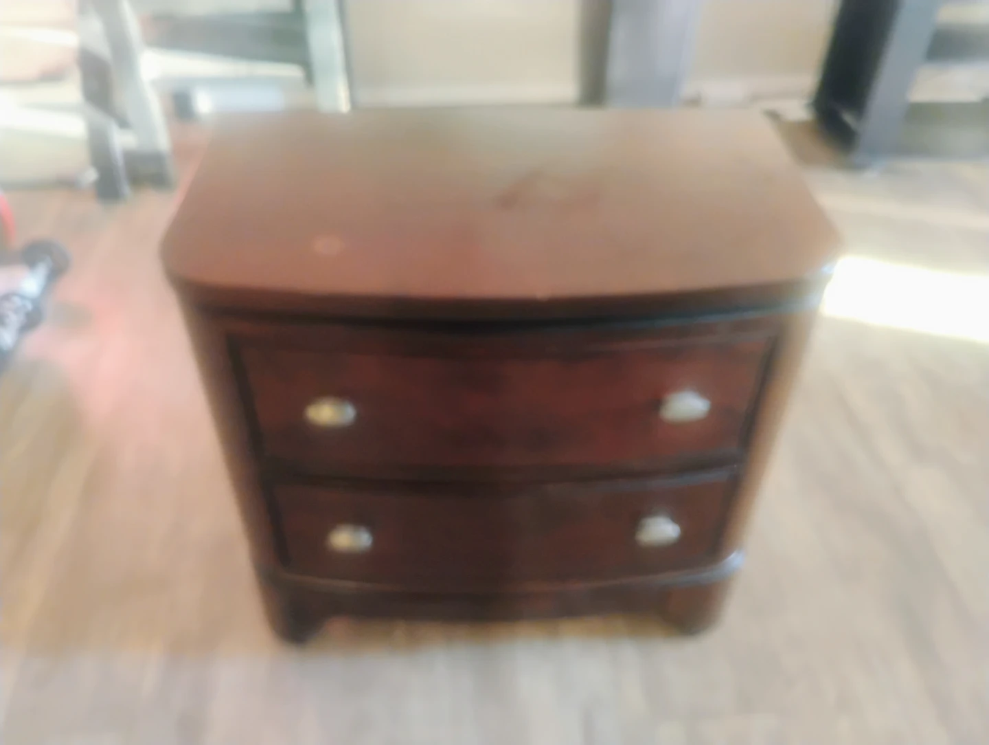 Dark Brown 2-Drawer Nightstand