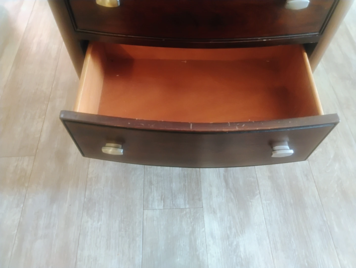 Dark Brown 2-Drawer Nightstand - photo 2