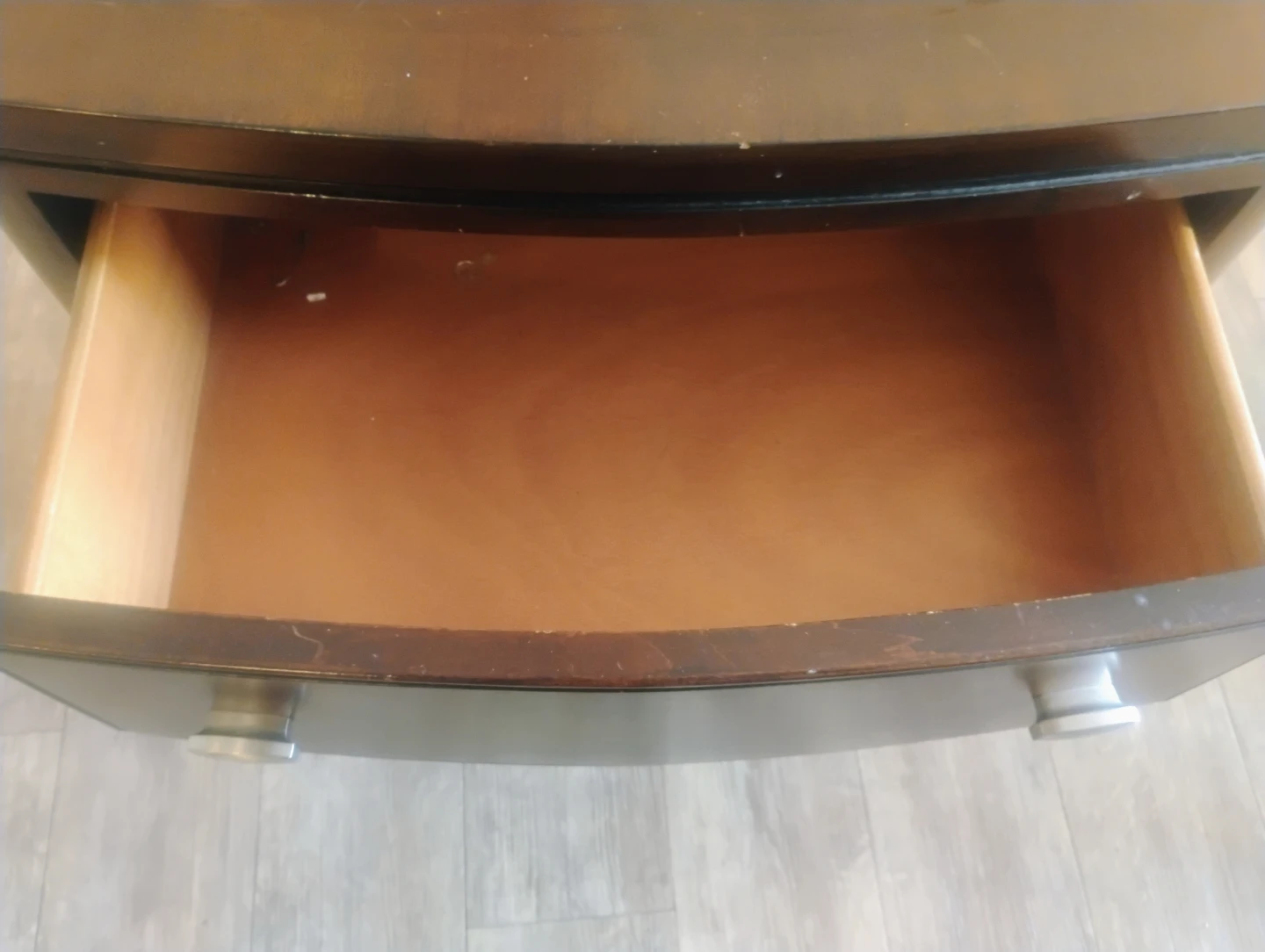 Dark Brown 2-Drawer Nightstand - photo 3