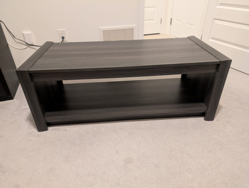 Modern Dark Wood Coffee Table – Excellent Condition