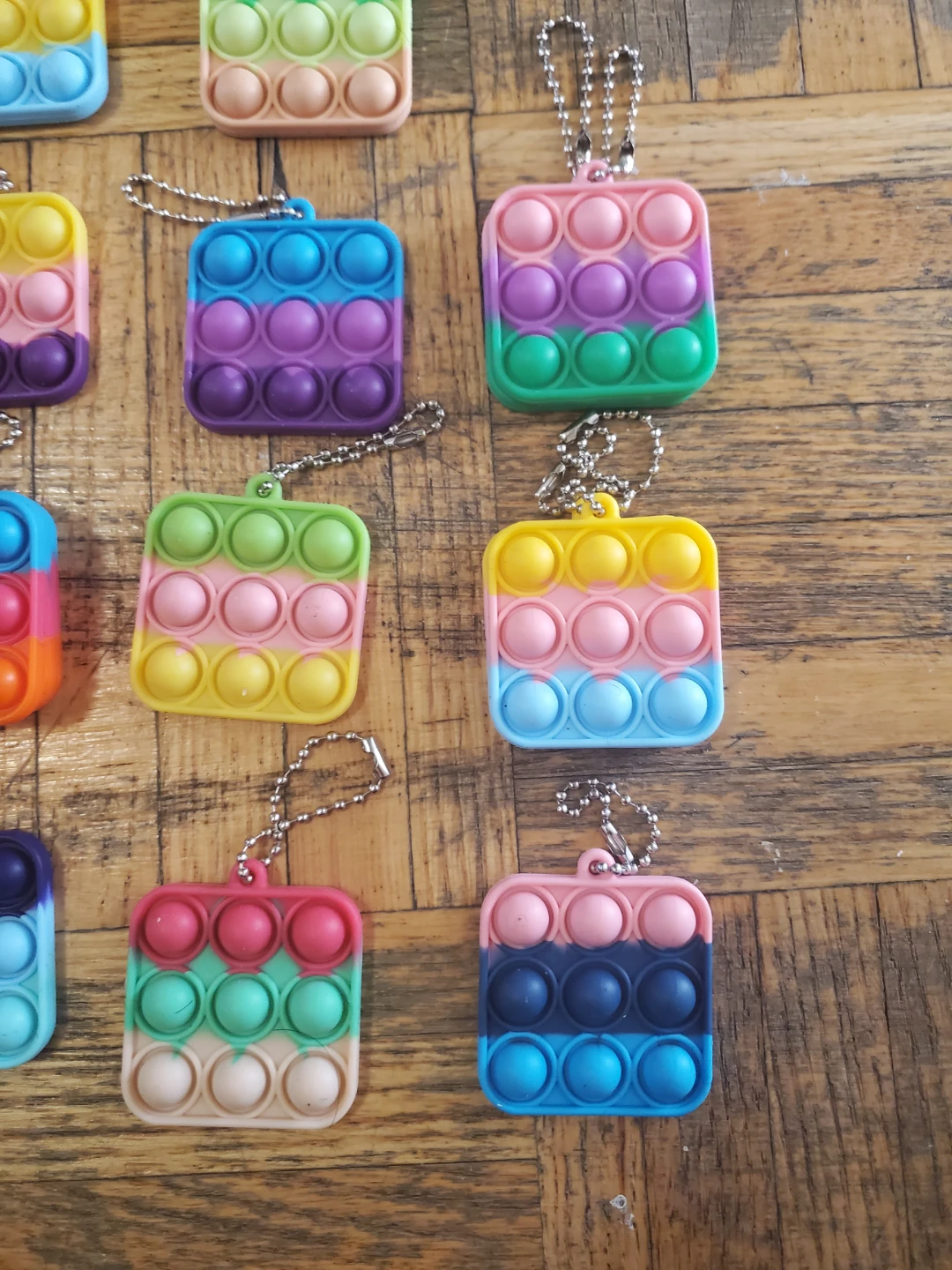 Mini Pop It Fidget Toy Keychains - photo 3