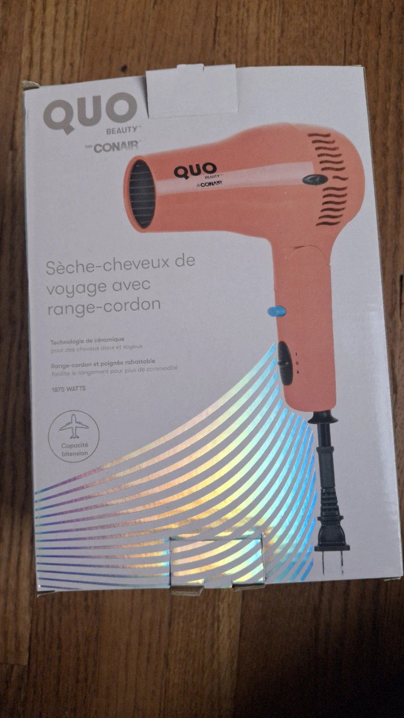 QUO Beauty by Conair Travel Hair Dryer