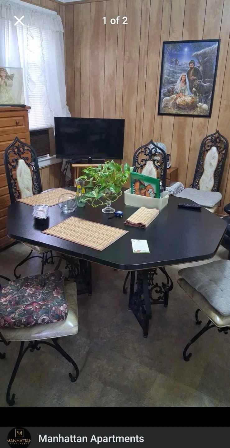 Black Dining Table with 6 Chairs