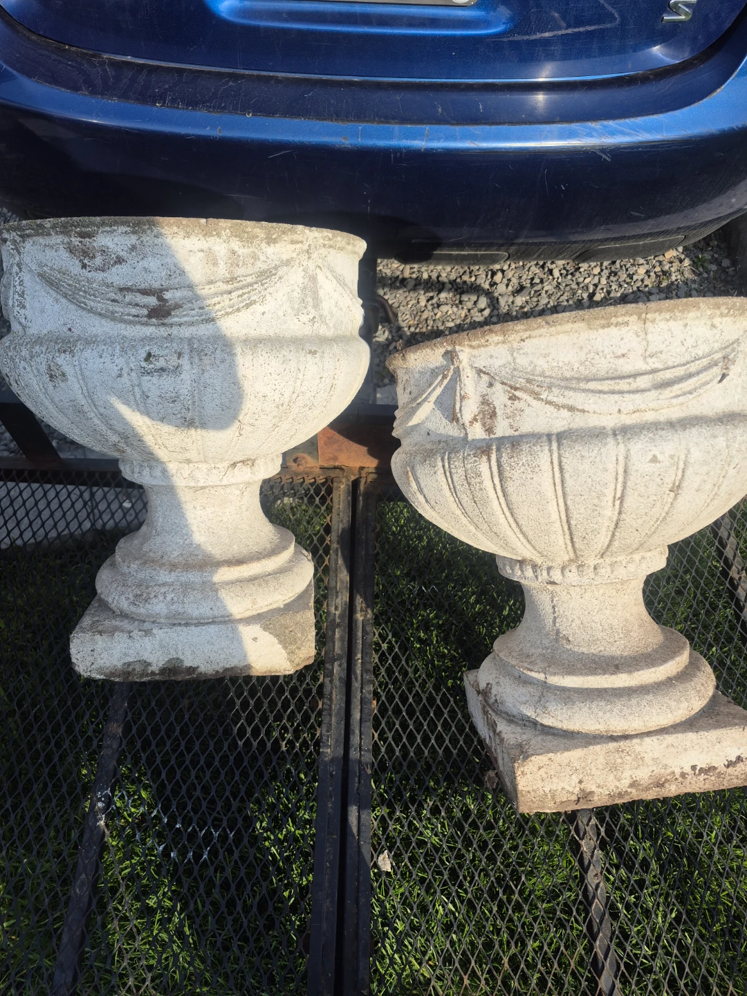 Pair of White Urn Planters