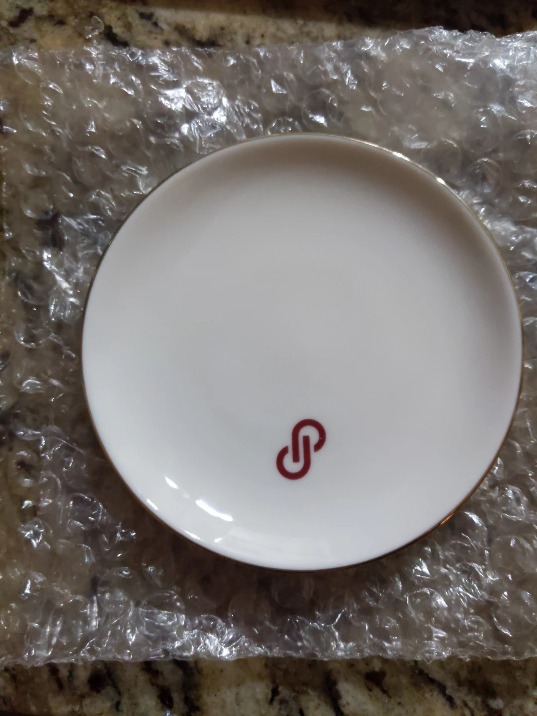 White Ceramic trinket plate
