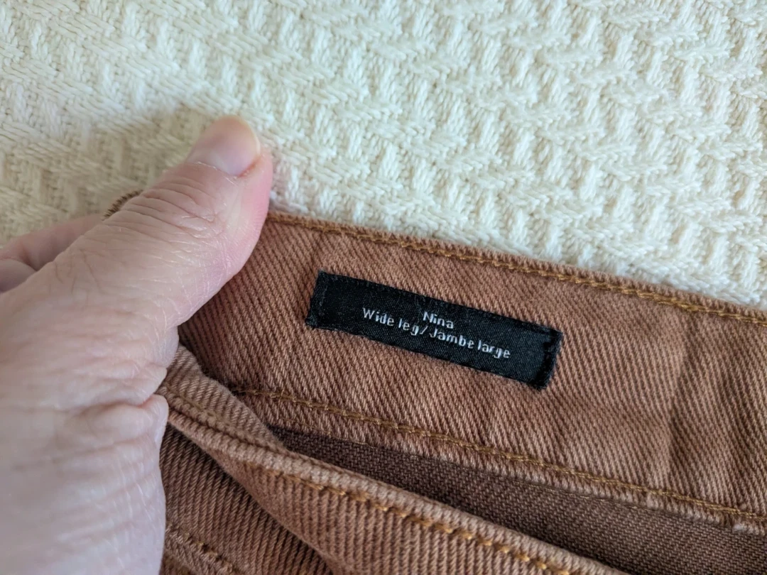 Frank And Oak Wide Leg Jeans - Brown/terra cotta - photo 3