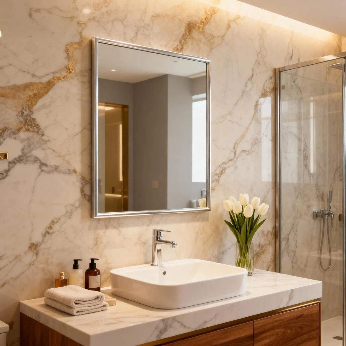27" x 23" Modern Bathroom Mirror