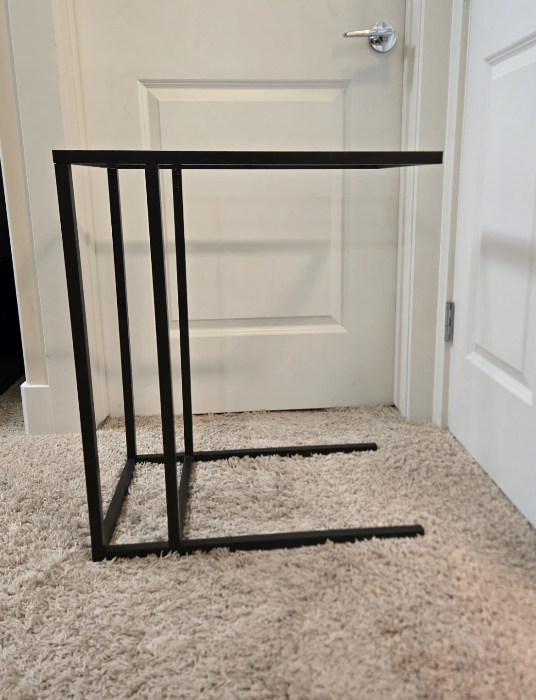 Black Metal and Glass C-Table - photo 2