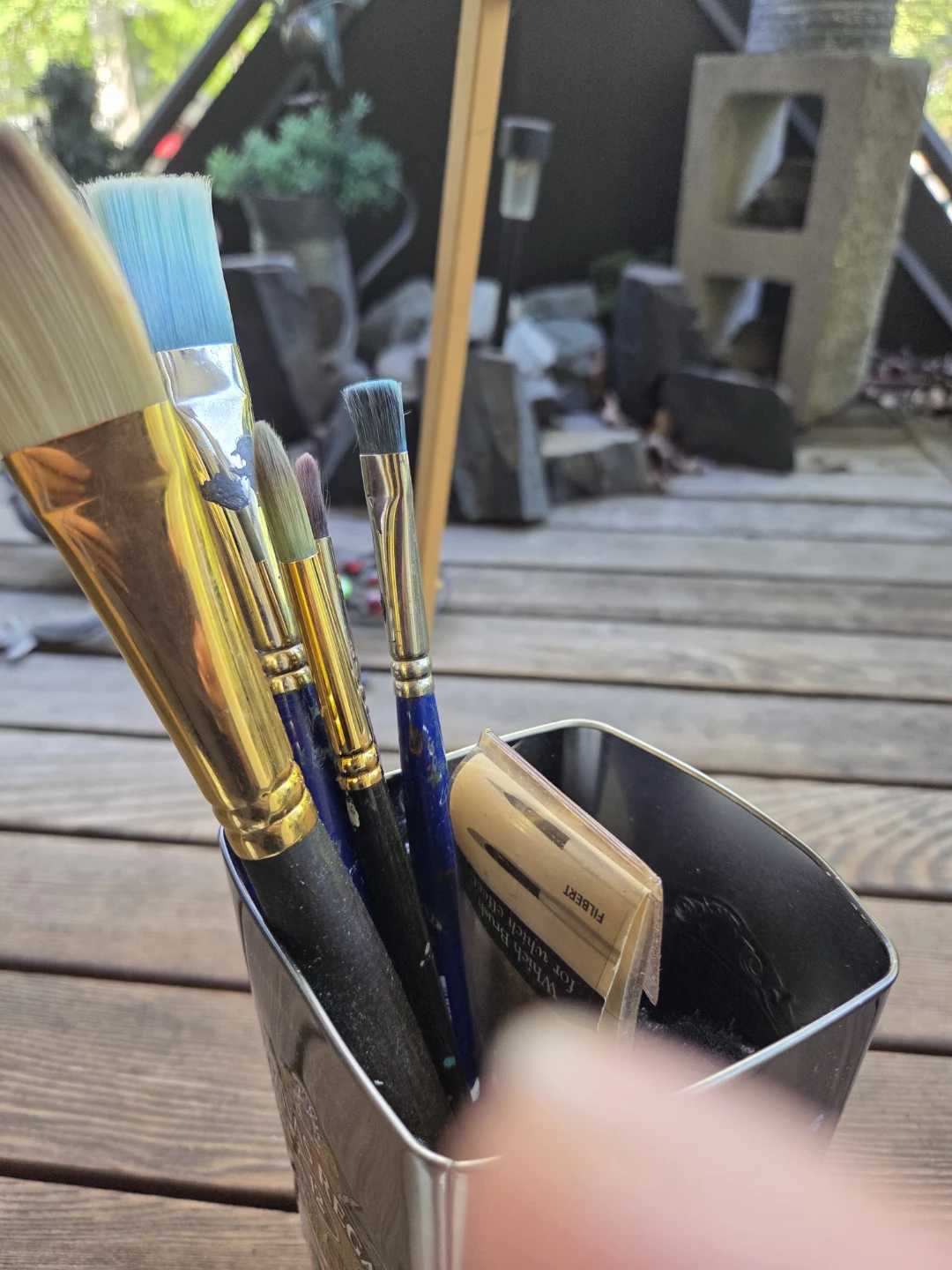 Golden and Liquitex Art Supplies with Easel - photo 3