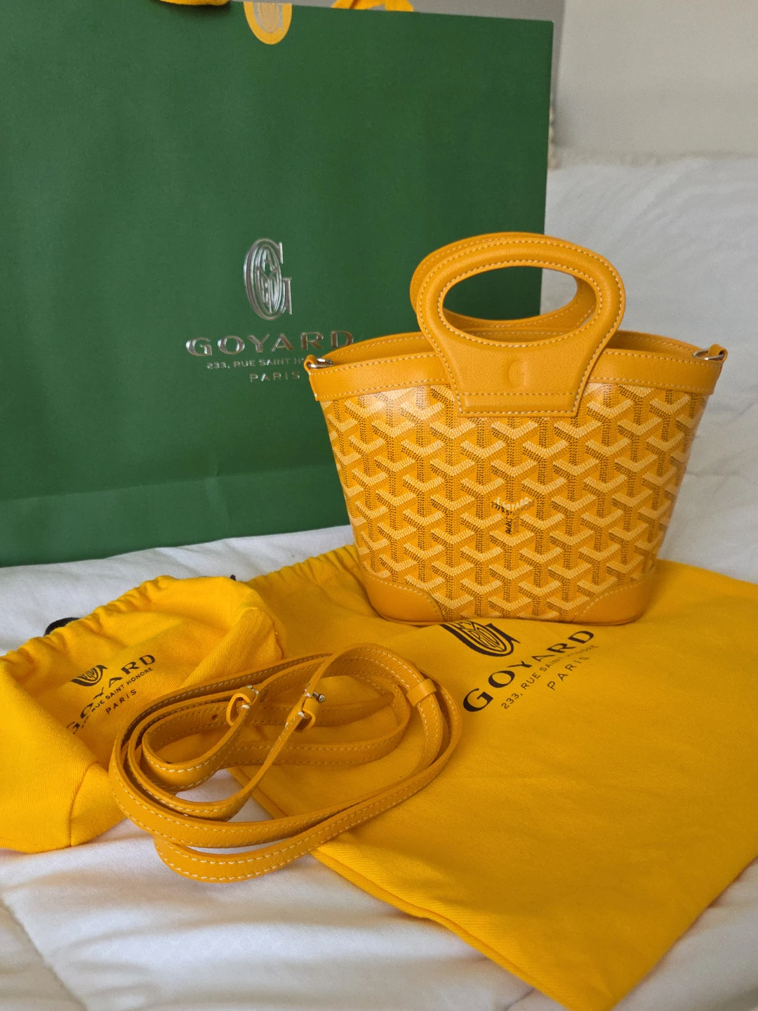 Goyard Anjou Mini Bucket Bag Yellow