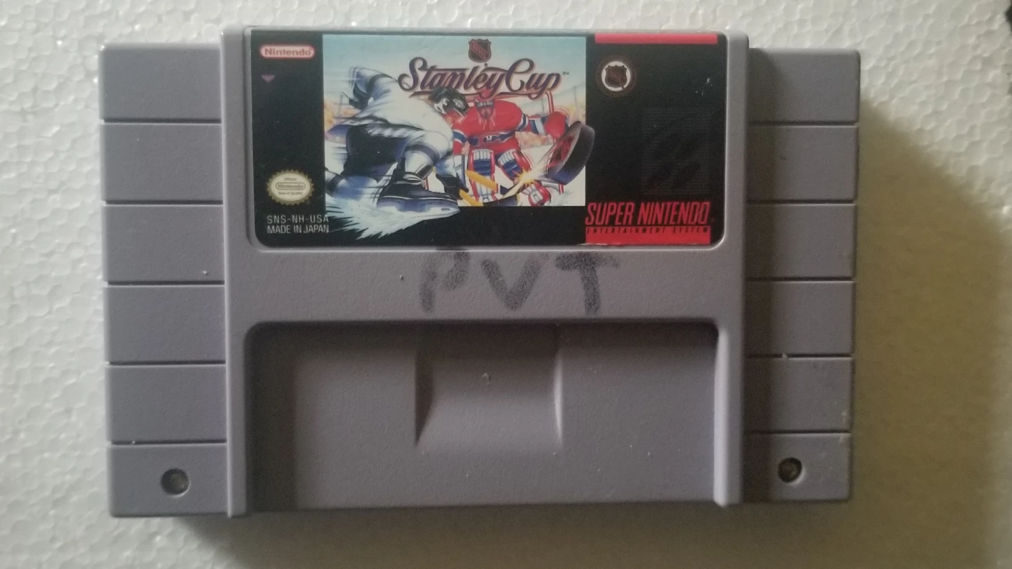 NHL Stanley Cup Super Nintendo Game Cartridge