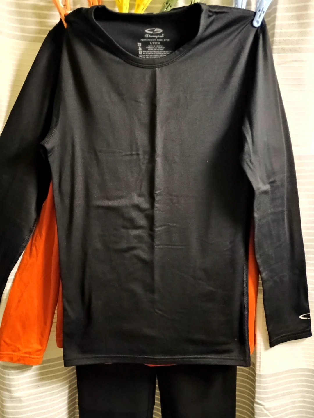 Champion Performance Baselayer Long Sleeve Shirt S/P Black