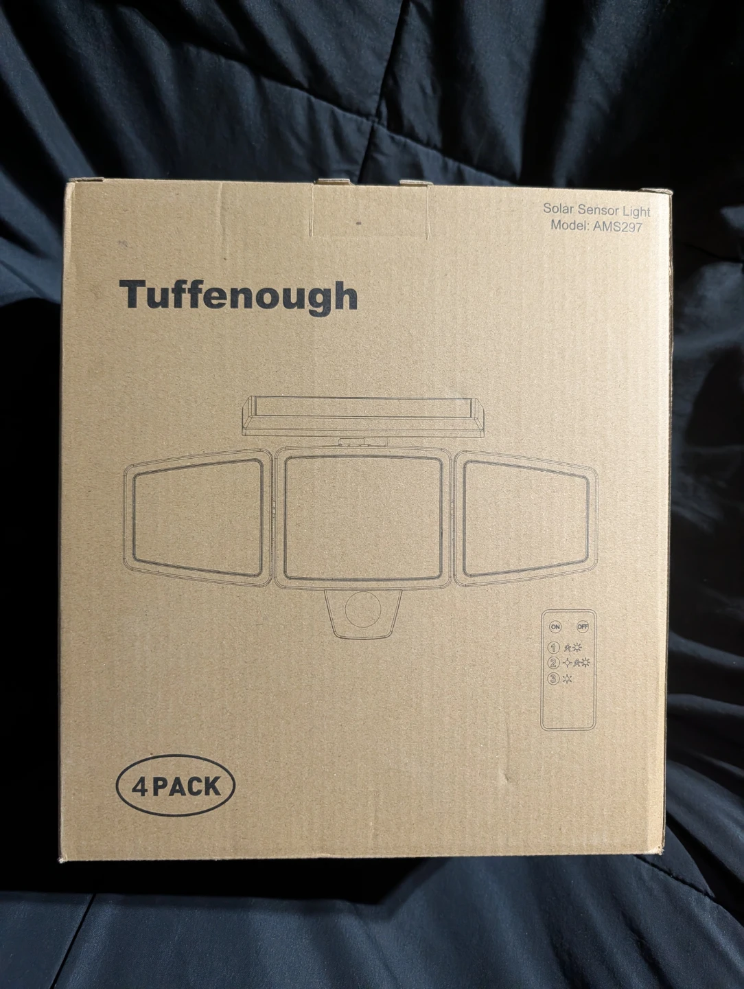 Tuffenough Solar Outdoor Lights 210 LED Security Lights (4 Pack)
