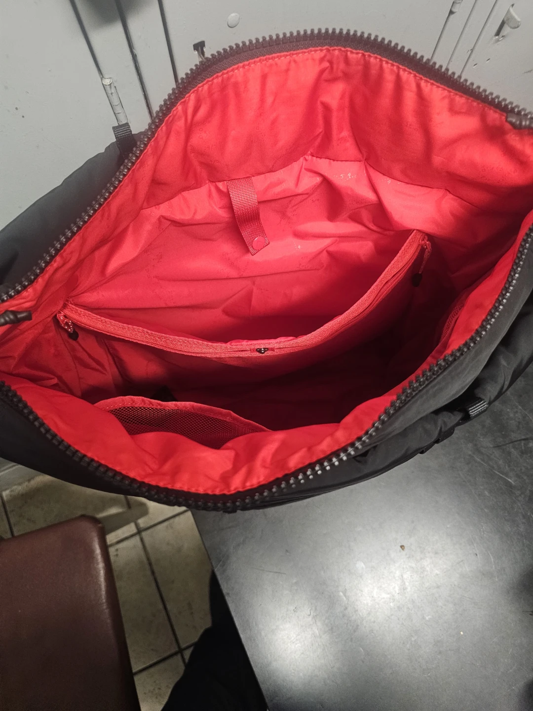 Topologie Black Tote Bag with Red Interior - photo 3