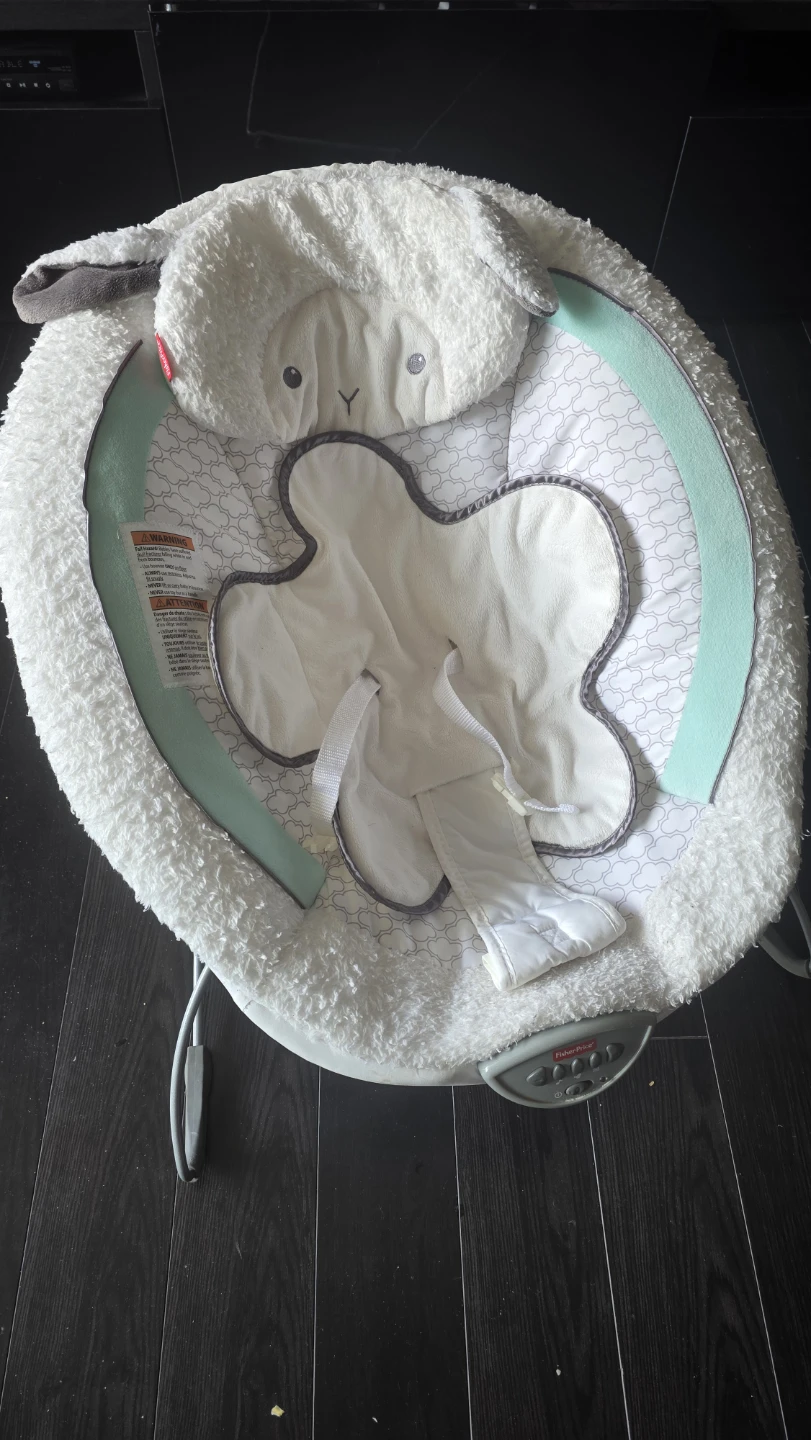 Fisher-Price White Sheep Baby Bouncer Seat