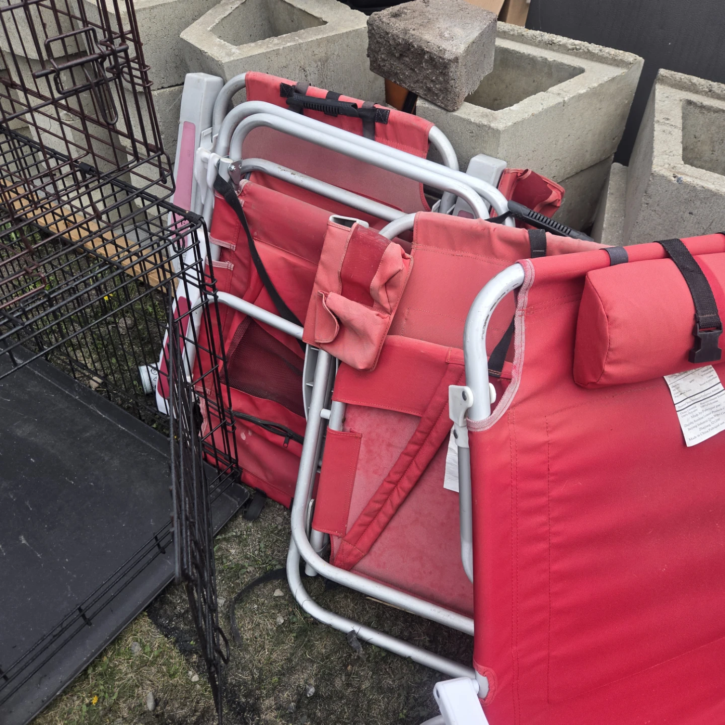 Red Folding Camp Chair with Headrest - photo 2