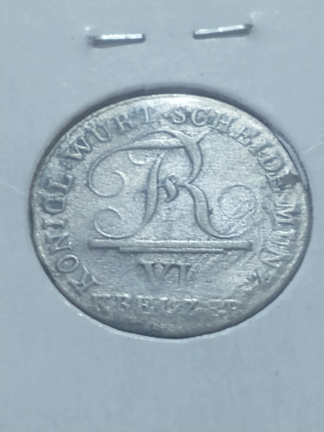 1808 Wurttemberg German state .333 silver coin. KM #495 - photo 4