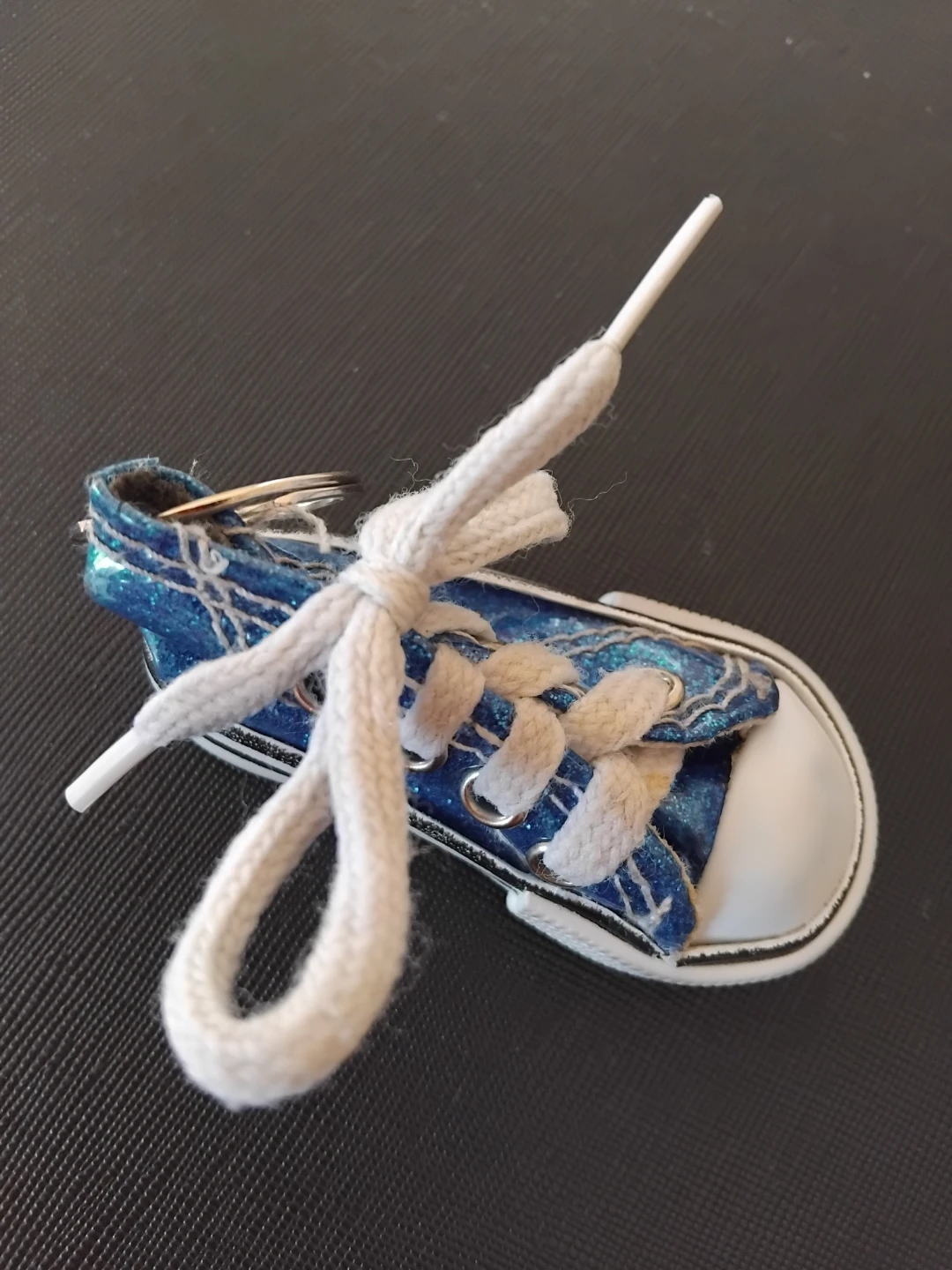 Blue Glitter Sneaker Keychain - photo 2