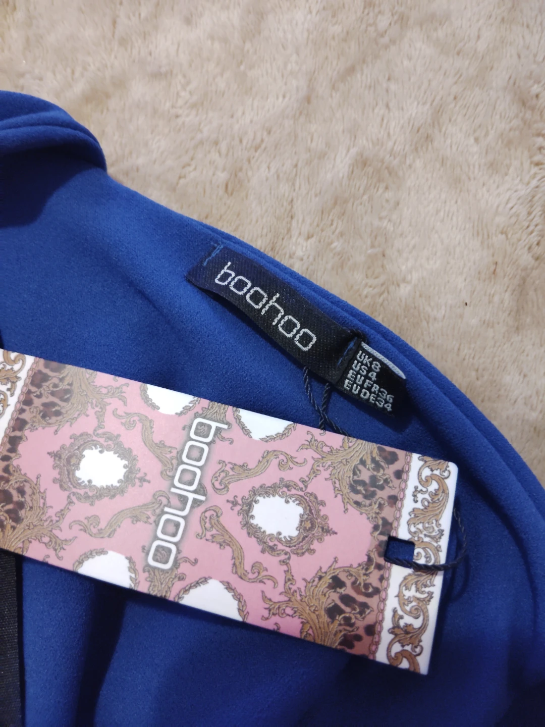 Boohoo Blue Halter Neck Midi Dress - photo 2