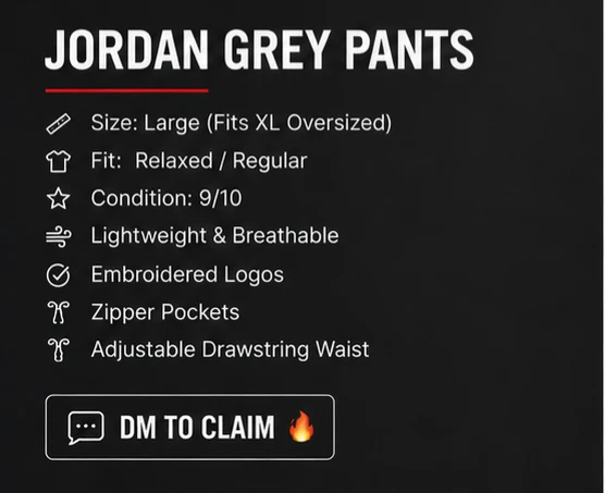 Jordan Grey Flight Pants - Size Large - photo 4