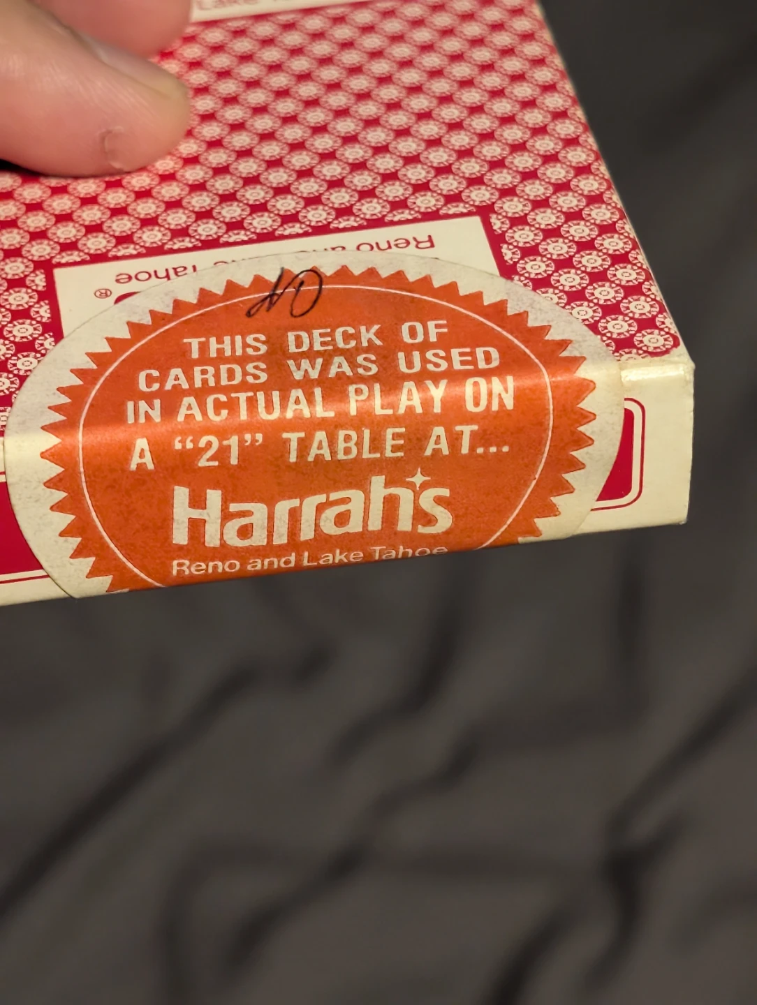 Vintage Harrah's Casino-Used Blackjack Deck - photo 3