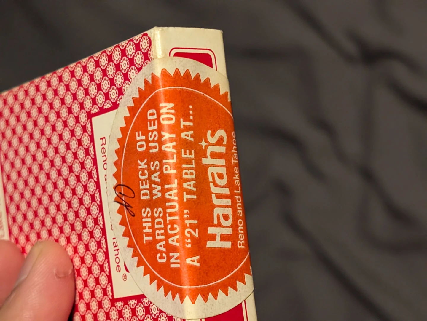 Vintage Harrah's Casino-Used Blackjack Deck - photo 4
