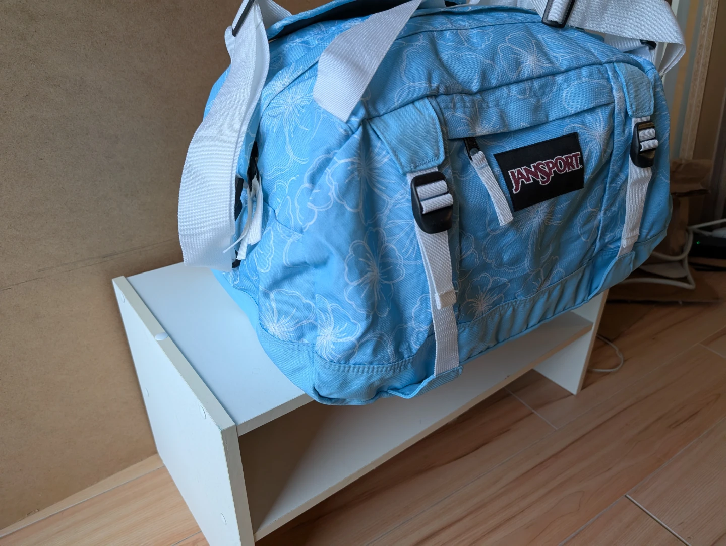 Jansport Blue Floral Duffel Bag - photo 3