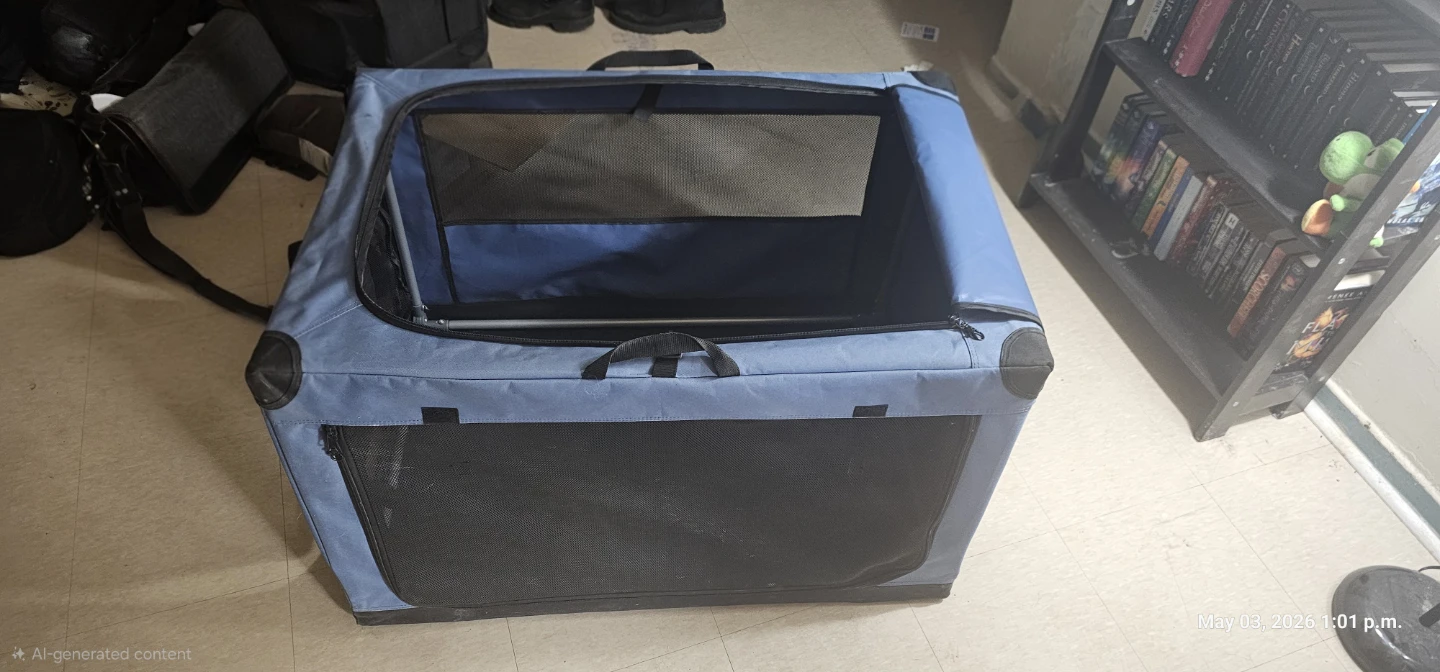 Blue Soft-Sided Dog Crate - photo 4
