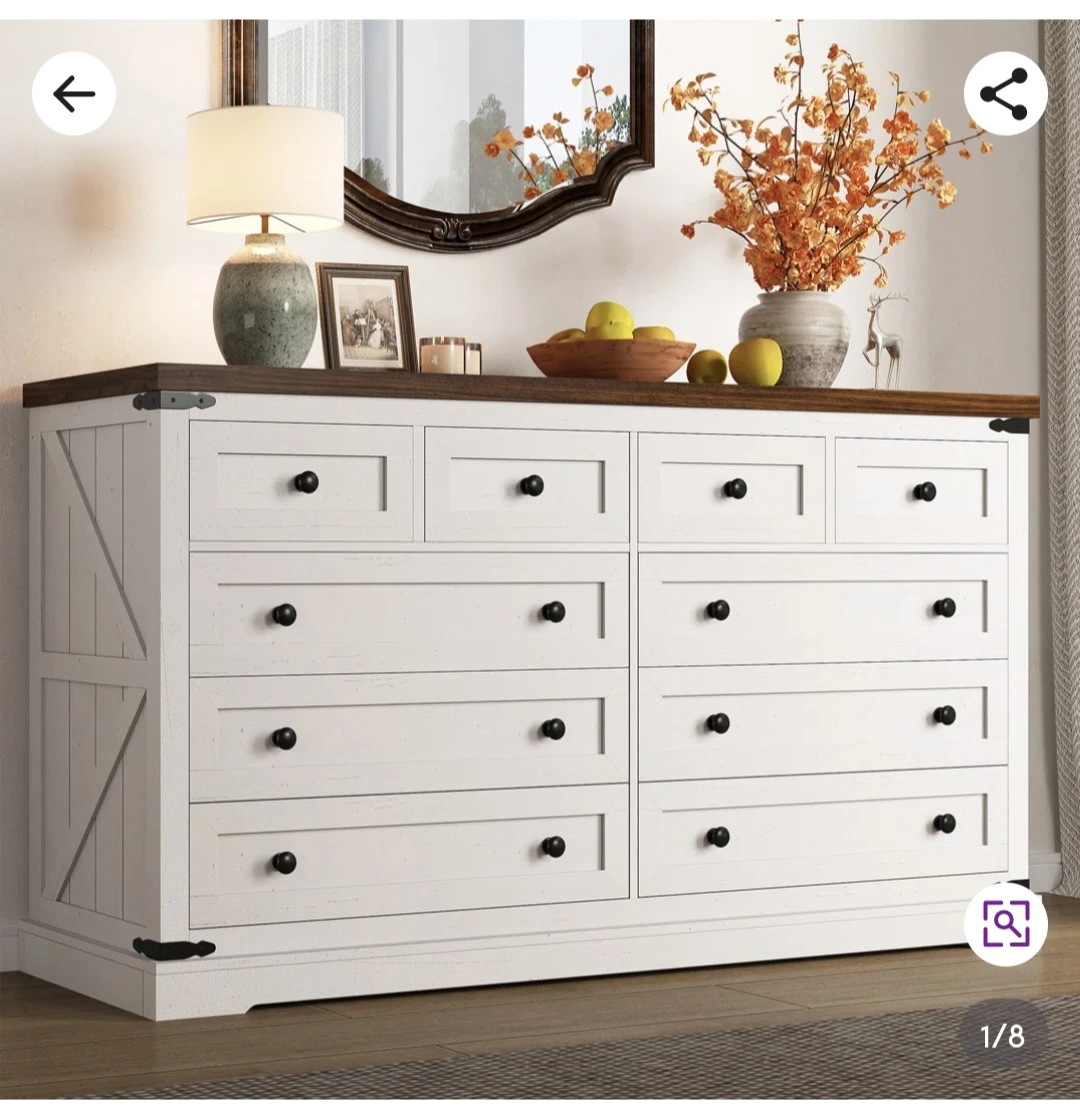 Brand New Farmhouse-Style Dresser (Assembled Today) - photo 3