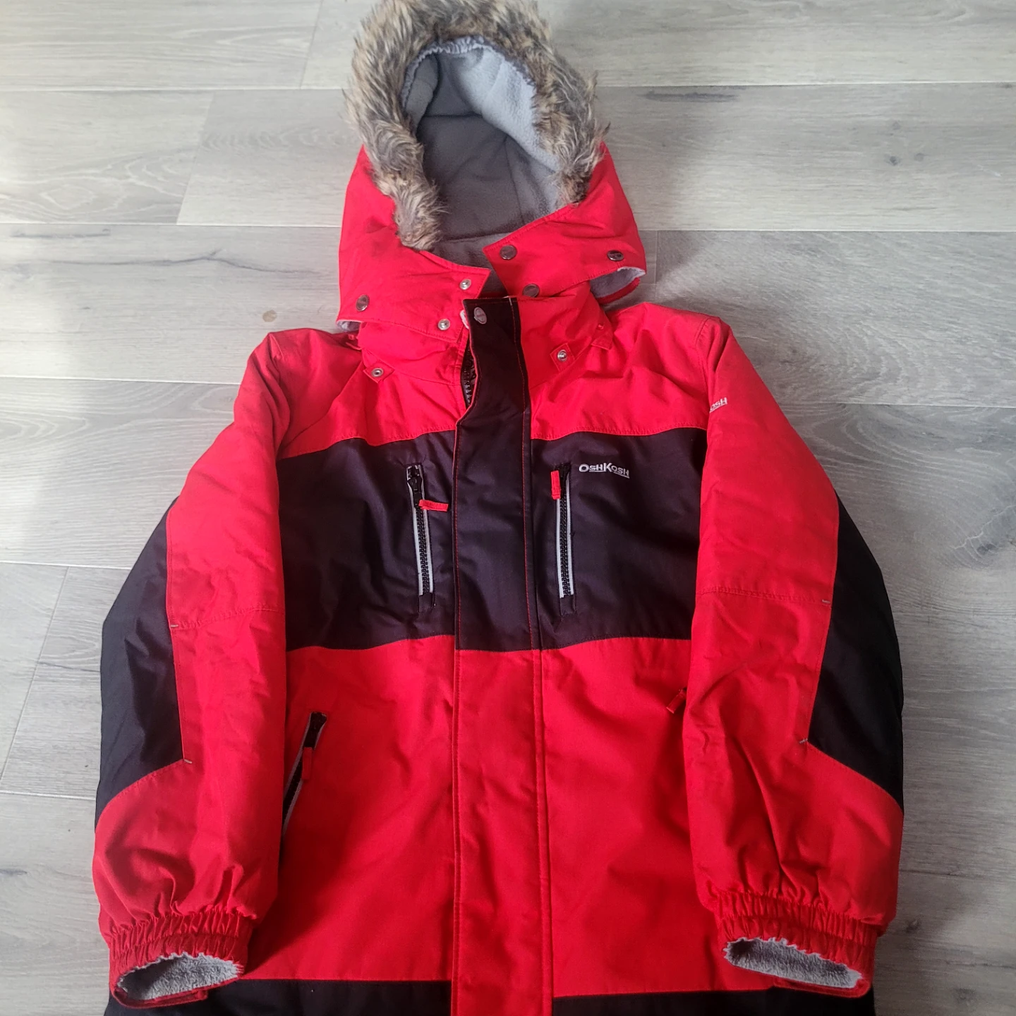 OshKosh B'gosh Red and Black Winter Jacket Size 10