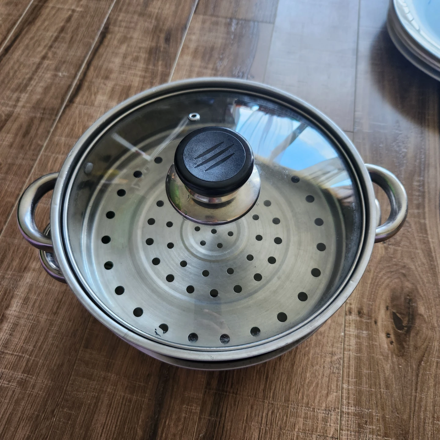 24CM Stainless Steel Steamer Pot with Glass Lid - photo 4