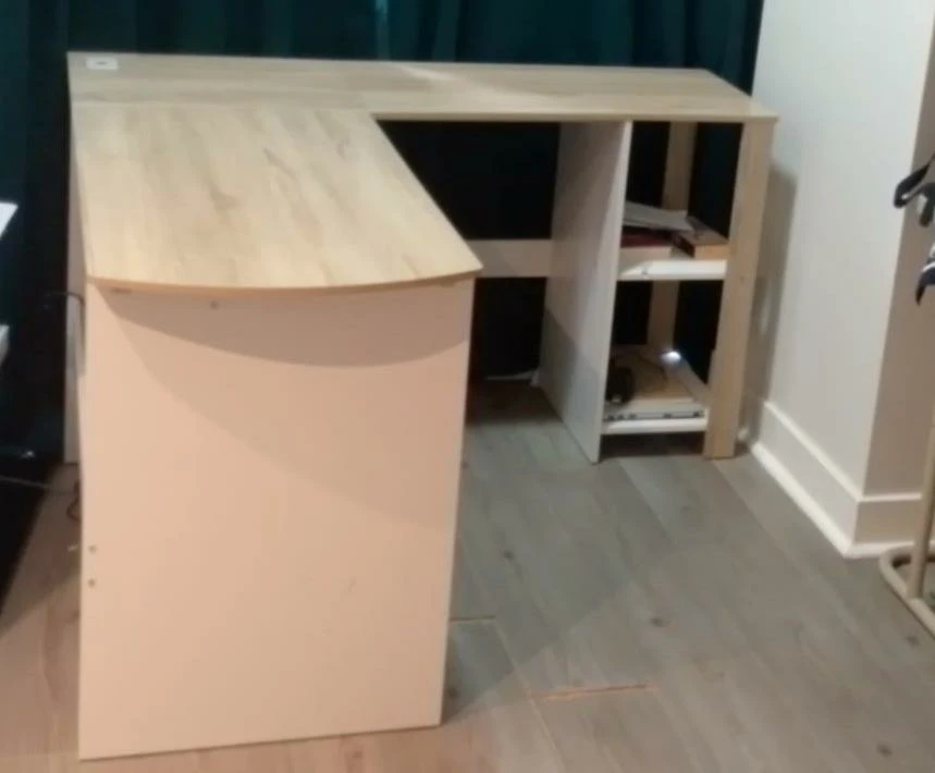 L-Shaped Desk with Shelving
