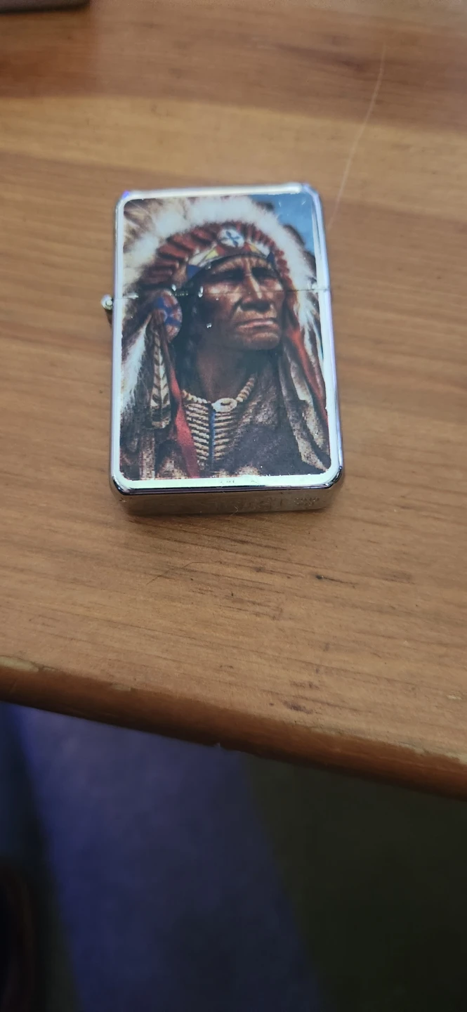 Lighter with Native American Chief Design