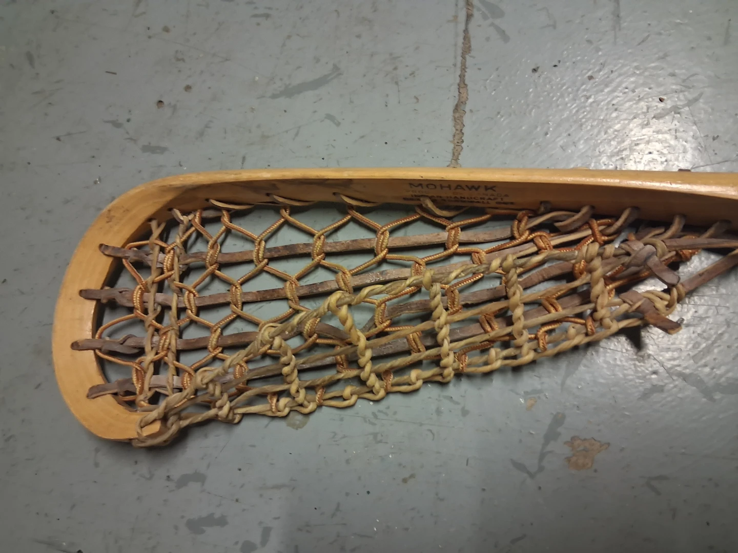 Original Vintage Wood Mohawk Lacrosse Stick 45 inches - photo 3