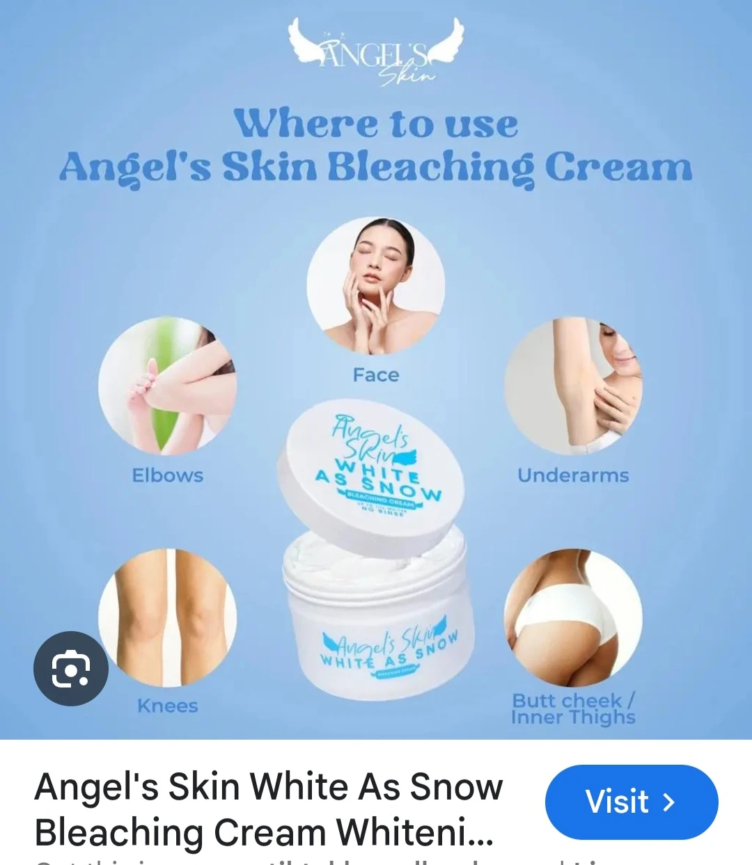 Angel's Skin White As Snow Bleaching Cream - photo 2