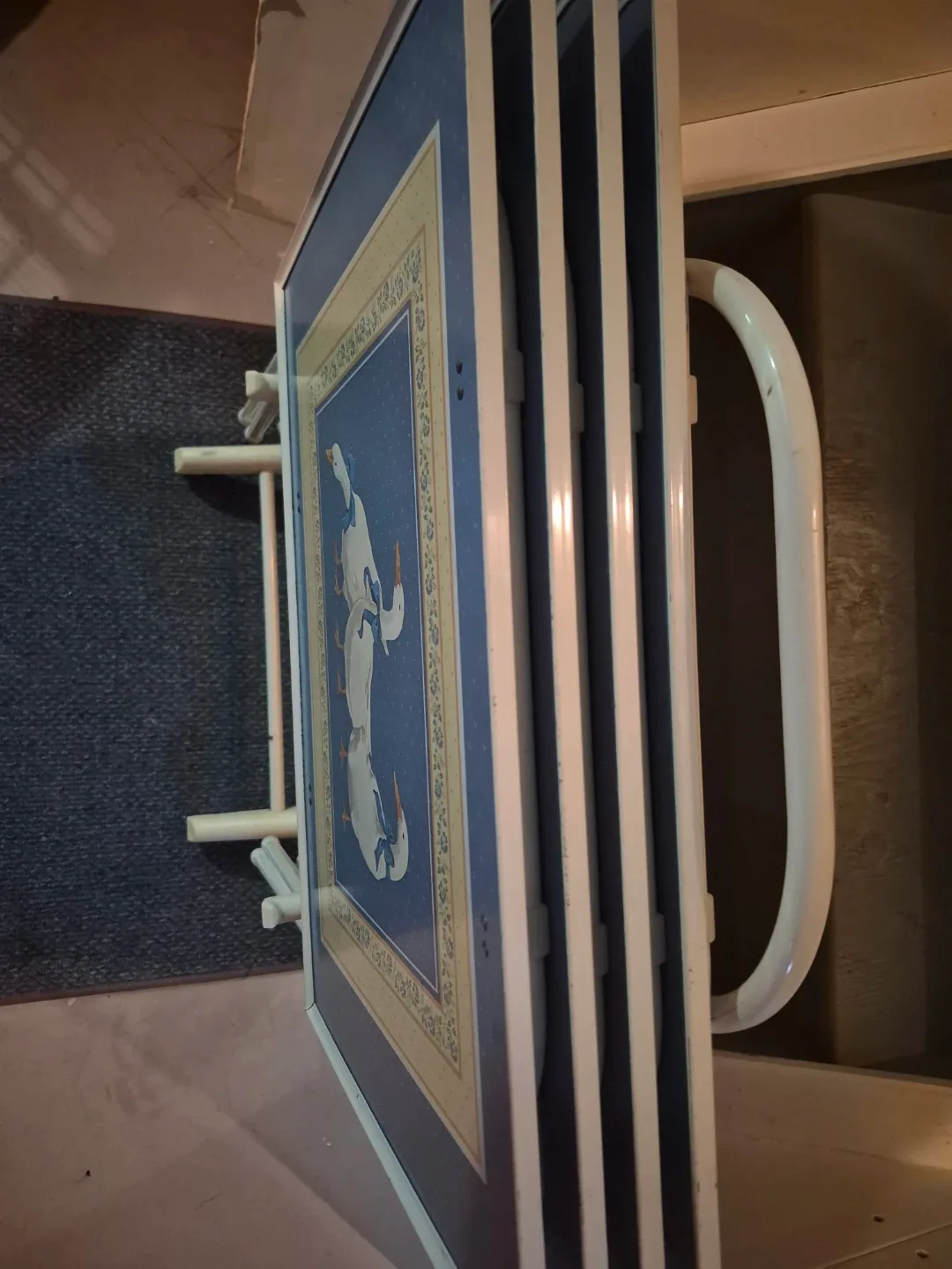 Retro TV Tray Table Set - Geese Design - photo 2