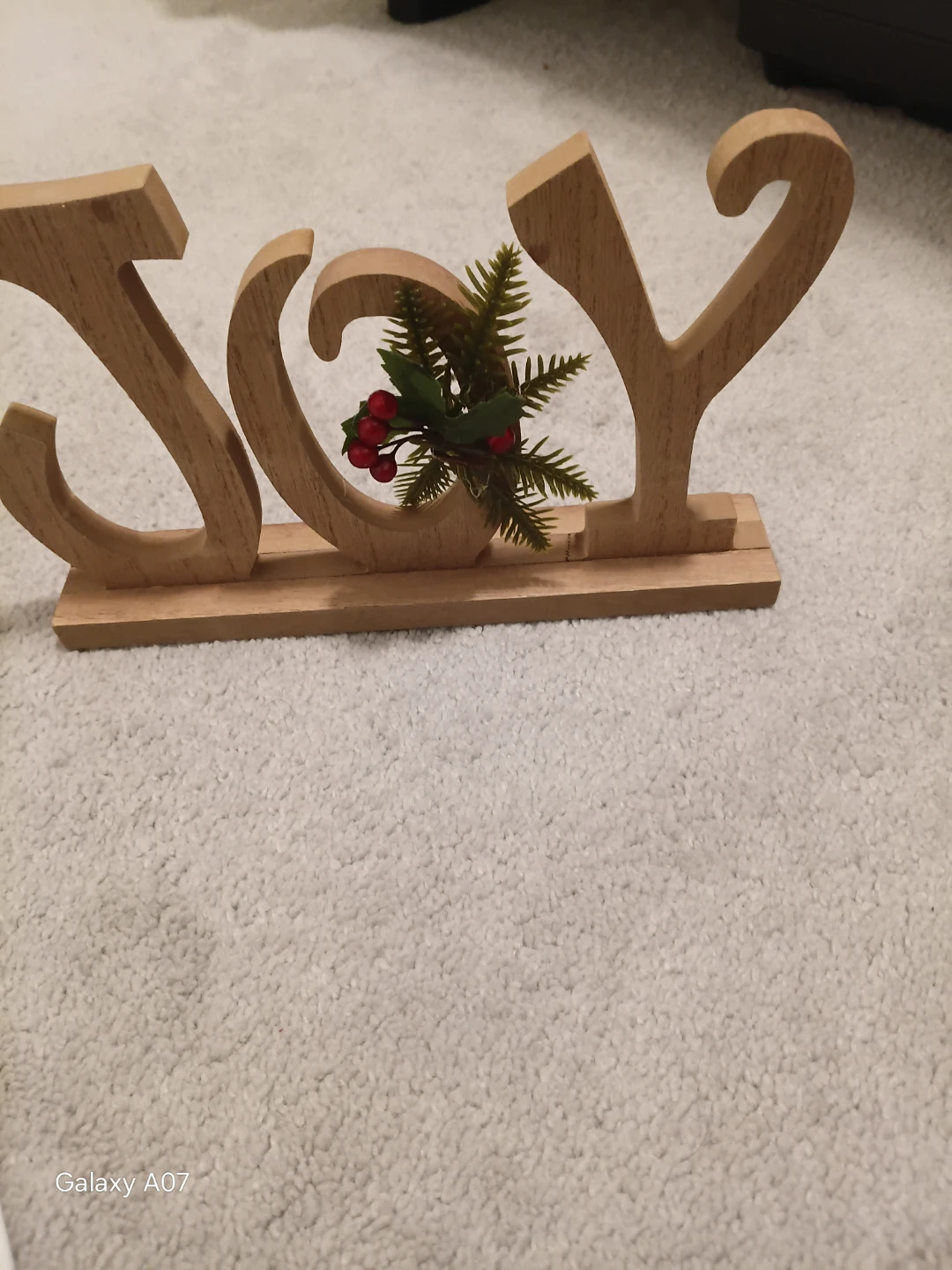 Wooden JOY tabletop decor