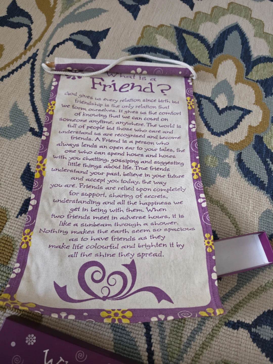What is A Friend? Scroll with Poem - photo 2