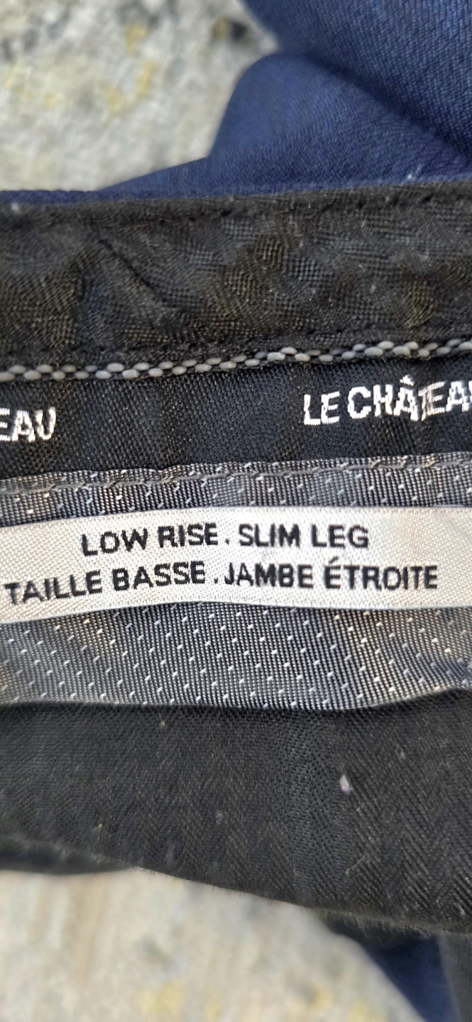 Le Château Navy Slim Leg Pants - Size 34 - photo 4