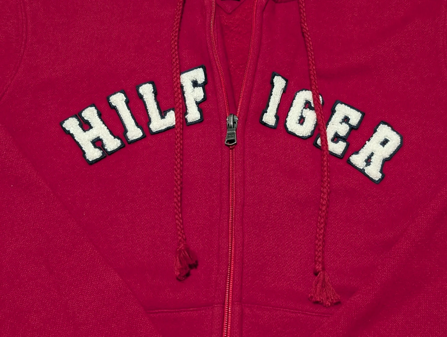 Like NEW: Women's Tommy Hilfiger Red Zip-Up Hoodie - photo 2