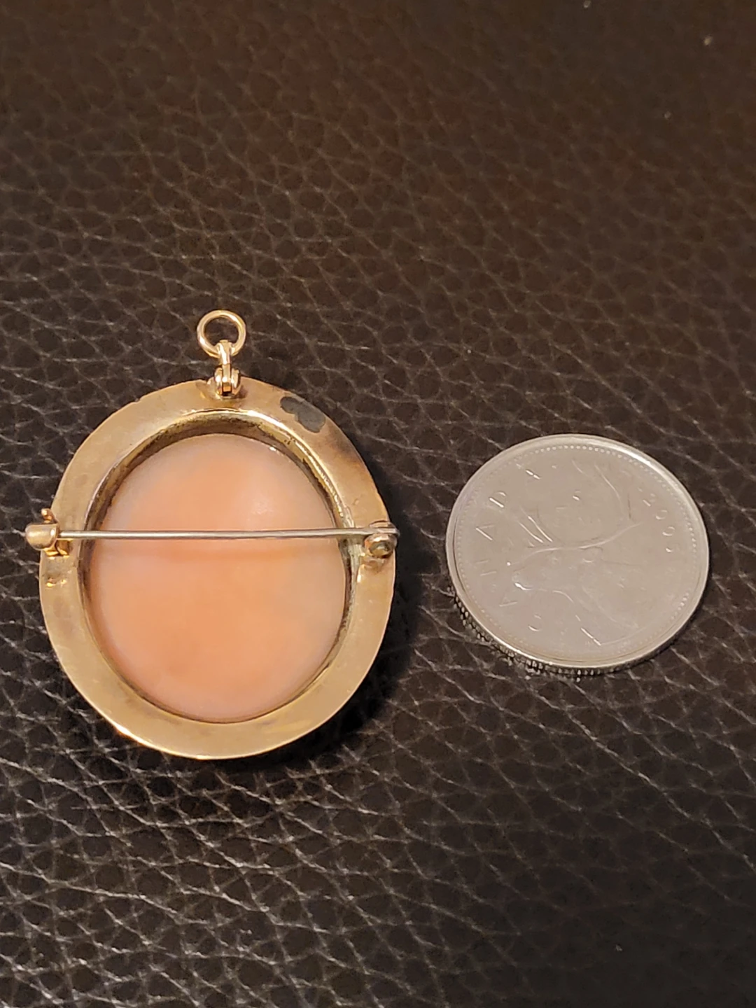 Antique 9K Gold Cameo Pendant / Pin
