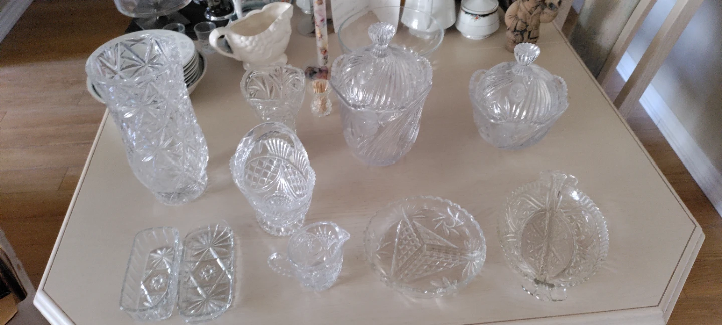Assorted Crystal Glassware Set
