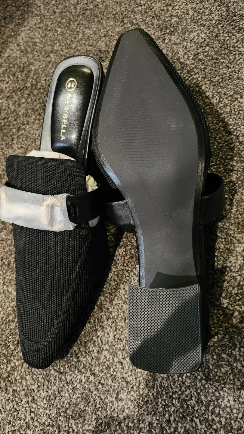 NEWBELLA Black Knit Mules with Gold Bit - photo 2