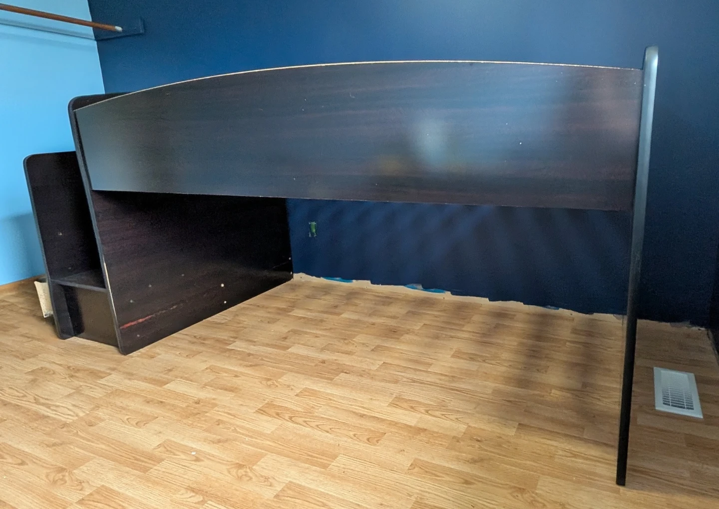 Dark Brown Loft Bed with Trundle, Stairs and Drawers - photo 2