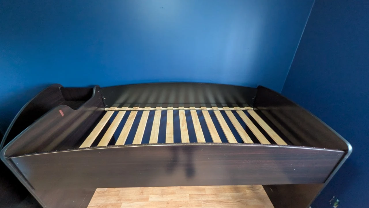 Dark Brown Loft Bed with Trundle, Stairs and Drawers - photo 3