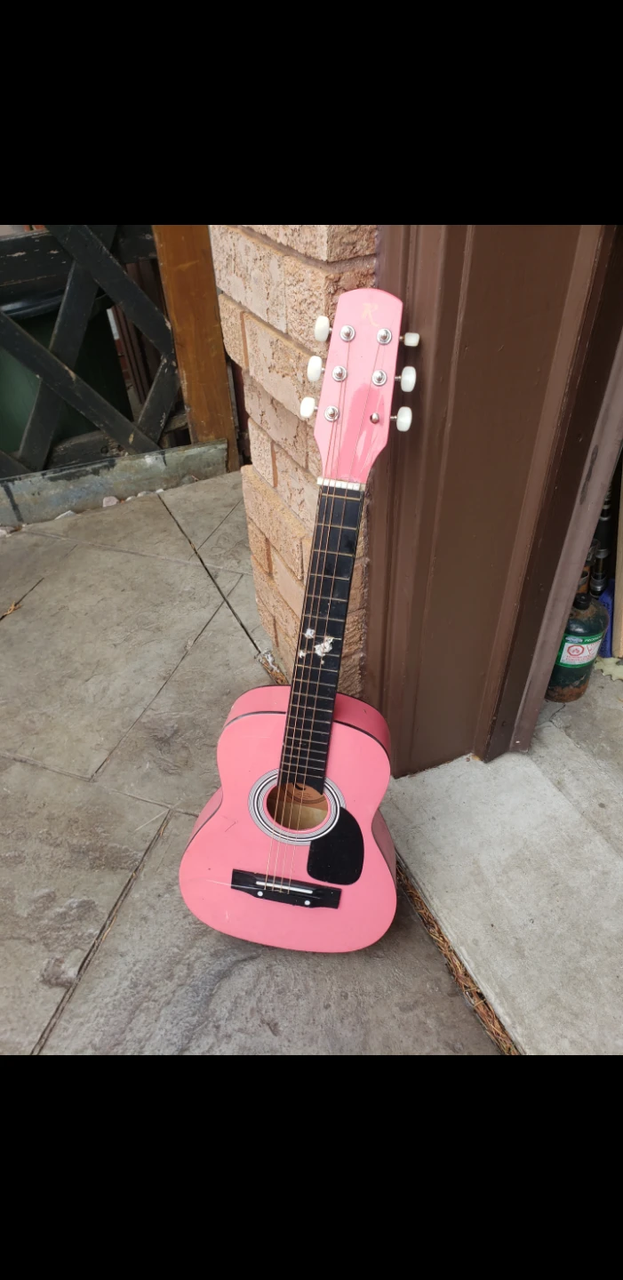 Pink Acoustic Guitar